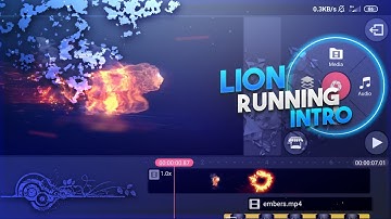 LION RUNNING INTRO IN KINEMASTER || DEKHO OR SIKHO