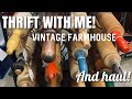 SO MANY VINTAGE FARMHOUSE FINDS! Thrift With Me & Thrift Haul! Indoor Flea Market