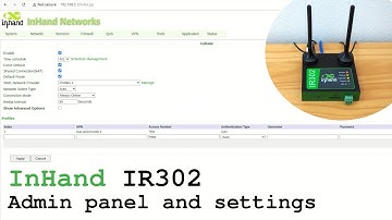 InHand IR302 industrial router 4G Wi-Fi • Admin panel login and settings overview