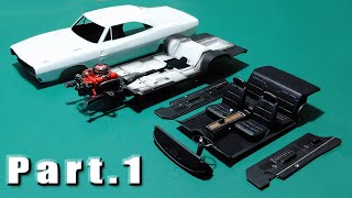 Building 1969 Dodge Charger R/T Part 1 Revell 1/25 Scale Model