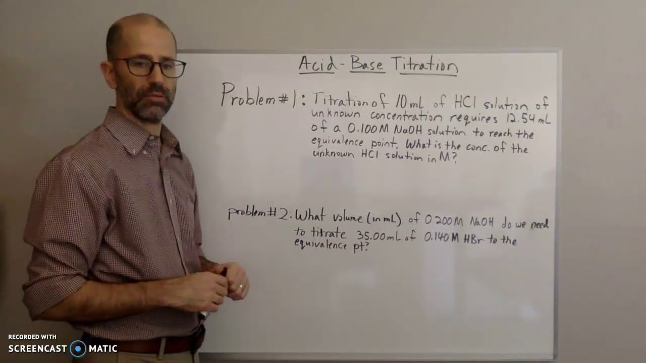 Acid Base Titration Practice Problems Problem 1 YouTube Acid Base Titration Practice Problems Problem 1 YouTube