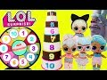 LOL Surprise Dolls GIANT Cake Toy Surprises Spinning Wheel Game