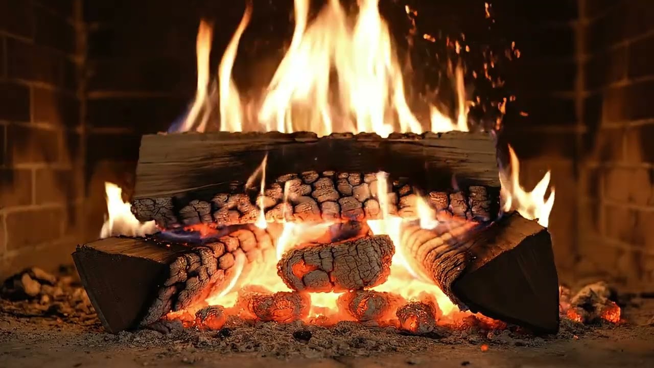 🔥 Relaxing Fireplace ASMR 4 HOURS - Fire Sounds for Sleep & Stress Relief (No Music) - H