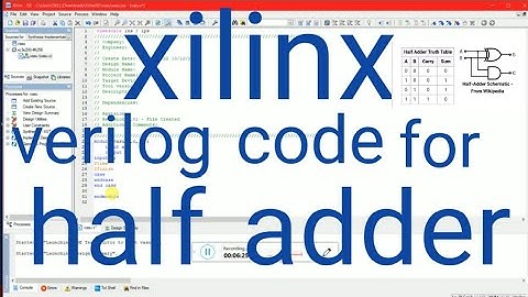 Xilinx- verilog code for Halfadder