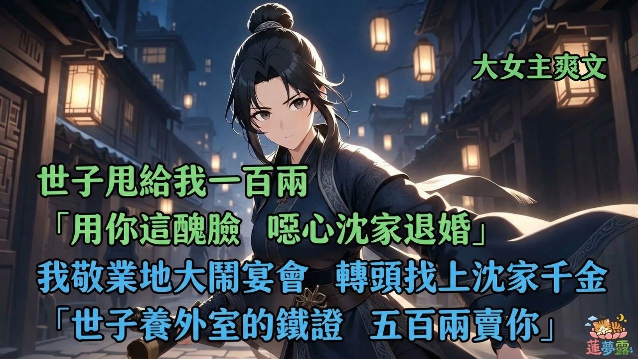 收世子一百兩扮醜逼沈家退婚，我轉手將世子外室的情報，五百兩賣給沈家千金#小说​#小说推荐​#完結​#古言​#一口氣看完