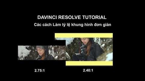 Hướng dẫn chia tỉ lệ khung hình trong Davinci Resolve