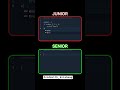 🧑‍💻Junior Vs Senior Python Dev🤍 #viral #shorts #python #junior #senior #youtubeshorts #trending
