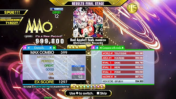 [DDR A3] Bad Apple!! feat. nomico (ESP-12) 999,800 PFC