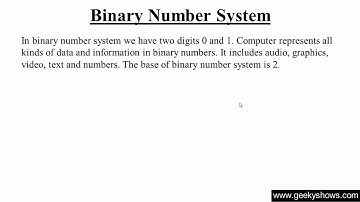 Binary Number System (Hindi)