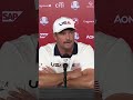 Bryson hopes President Trump's presence at the Ryder Cup will inspire the U.S. to victory.