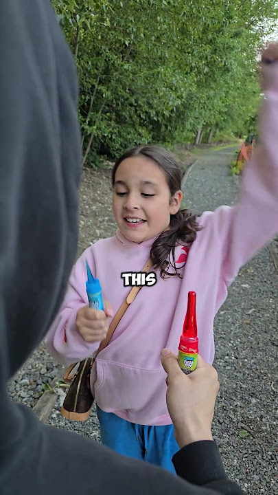 She has a push pop knife #funny #shorts
