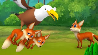 Brave Fox and Eagle Bengali Story - সাহসী শিয়াল এবং গল বাংলা গল্প 3D Cartoon Kids Moral Stories