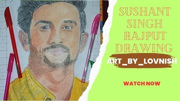 Sushant singh rajput drawing grid method |How to draw face step by step |