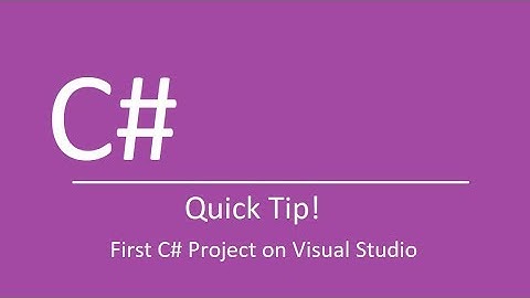 First C# Project on Visual Studio