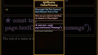 Playwright Get Text Content | Read Element Text in Test