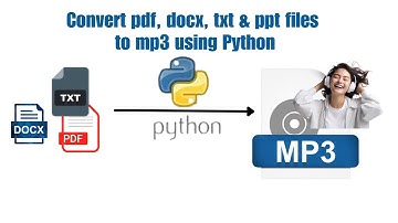 How to Convert Pdf,doc,txt files to mp3 using Python