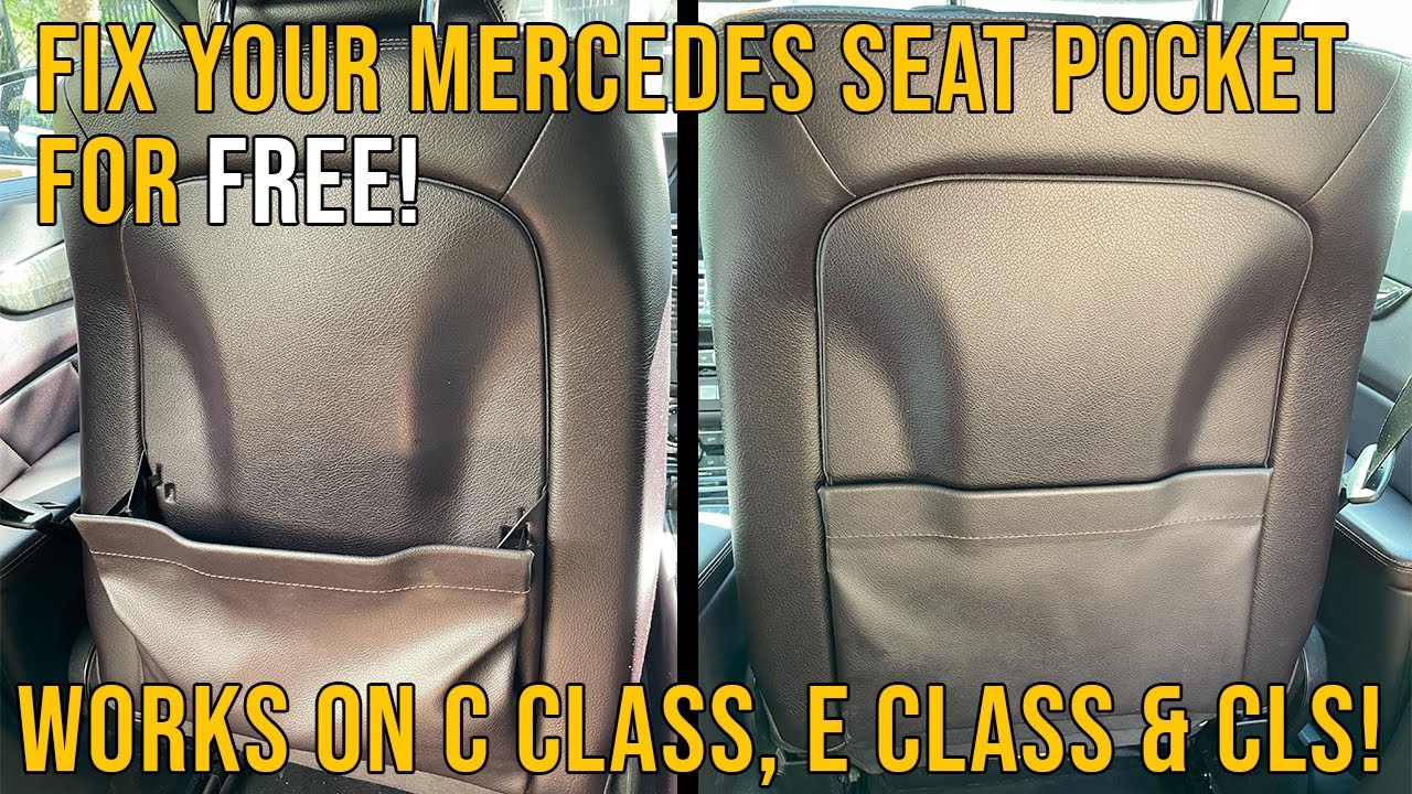 Fix A Sagging Front Seat Rear Map Pocket On Mercedes C Class E Class Fix A Sagging Front Seat Rear Map Pocket On Mercedes C Class E Class