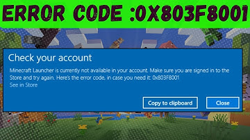 How to Fix Minecraft Launcher Error Code 803F8001 in Windows | App Not Available or Licensing Error