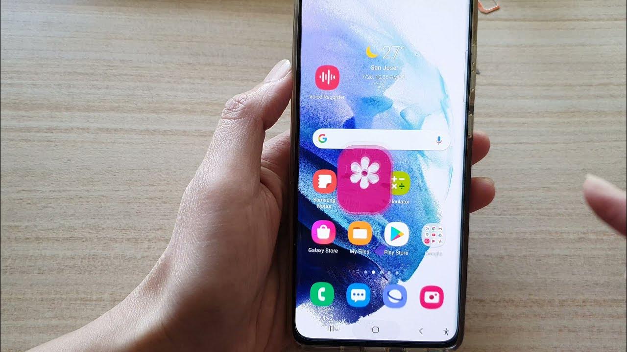Galaxy S21/Ultra/Plus How to Add a Magnifier Widget to the Home Screen YouTube