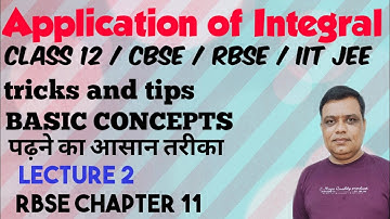 Concept of Application Of Integration #Class 12 RBSE Chapter 11 /IIT JEE / curve tracing / L 2