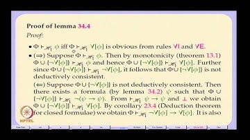 Mod-01 Lec-34 Completeness of the Hilbert System