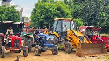 JCB 3DX Eco Excellence Tractor Loading Stuck Deep Mud New Holland 3630 Mahindra 475 Eicher Kubota