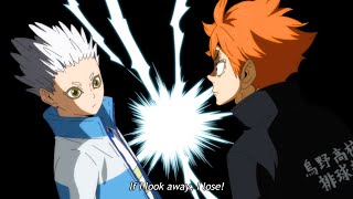 ハイキュー!!| Hinata confronts the tiny Hoshiumi with enormous power