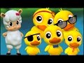 cinq petits canards enfants chanson | comptines en français | chansons pour enfants