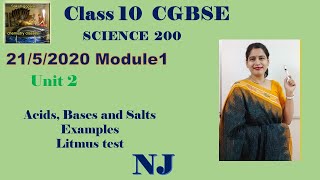 Acids bases and salts in hindi  lecture 1 chattisgarh board CGBSE class 10 chemistry