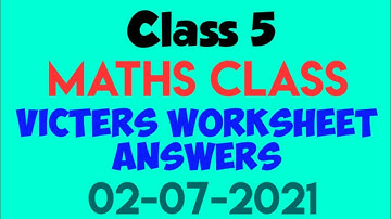 Class 5 Maths Worksheet | Today