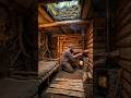 Building a Secret Underground Log Cabin 🌲 #shorts