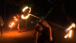 Mickey Khoury with dragon staff - 3 at SpunOut 2014