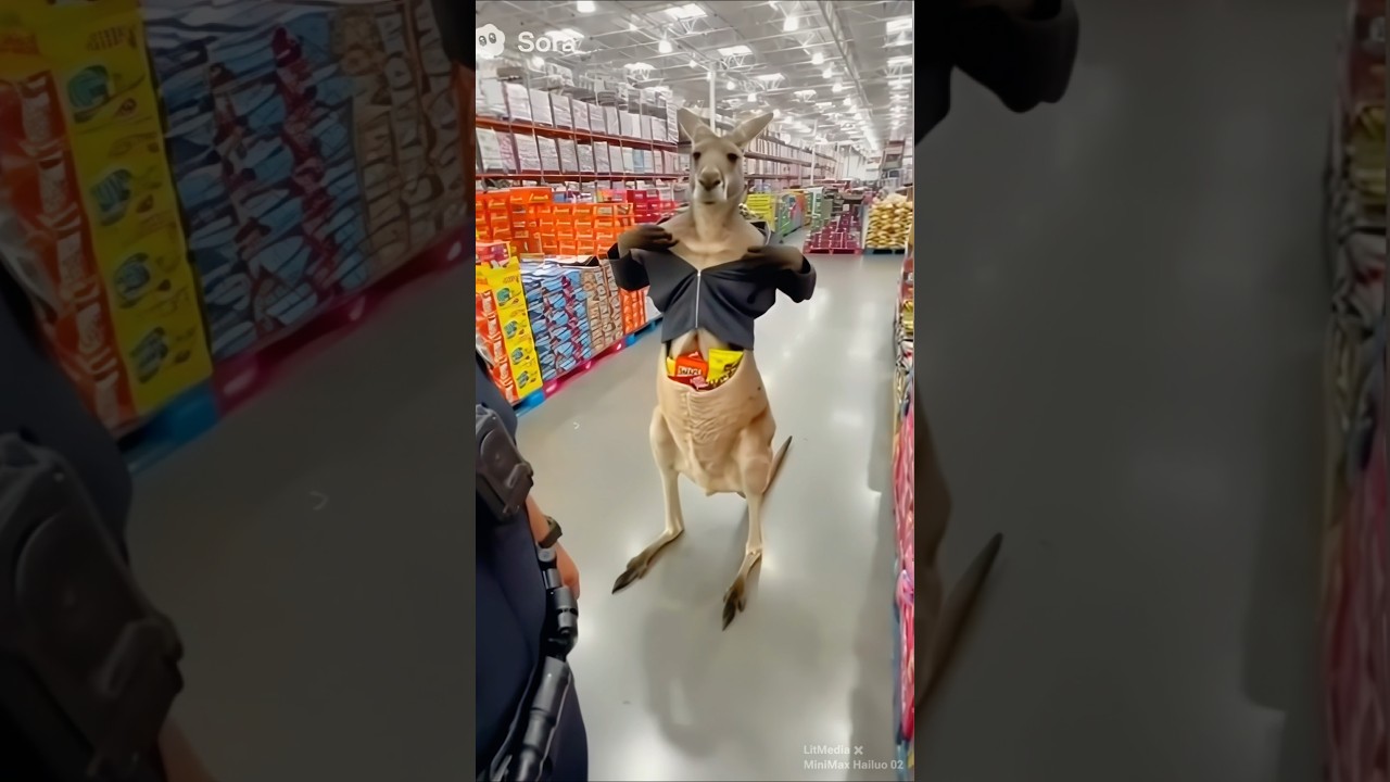 The kangaroo thief was caught.#kangaroo#aiart#fy