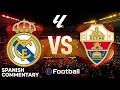 Real Madrid vs Elche | La Liga | Comentarios en Español | eFootball PES | Simulación de Partido