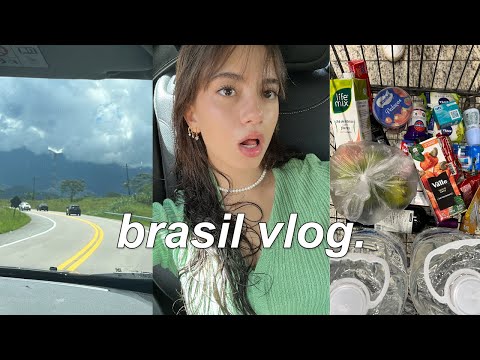 vlog 🇧🇷 | flying to brazil, seeing family, homemade food, & groceries.