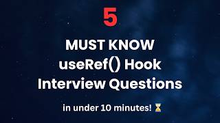 5 useRef hook Interview Questions that will TRICK you!🪝🪄 #reactjs #reacthooks #useref