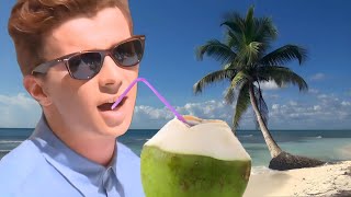 Rick Astley Drinks Coconut