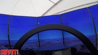 F-35 Lighting II simulator sortie POV and outside camera mix