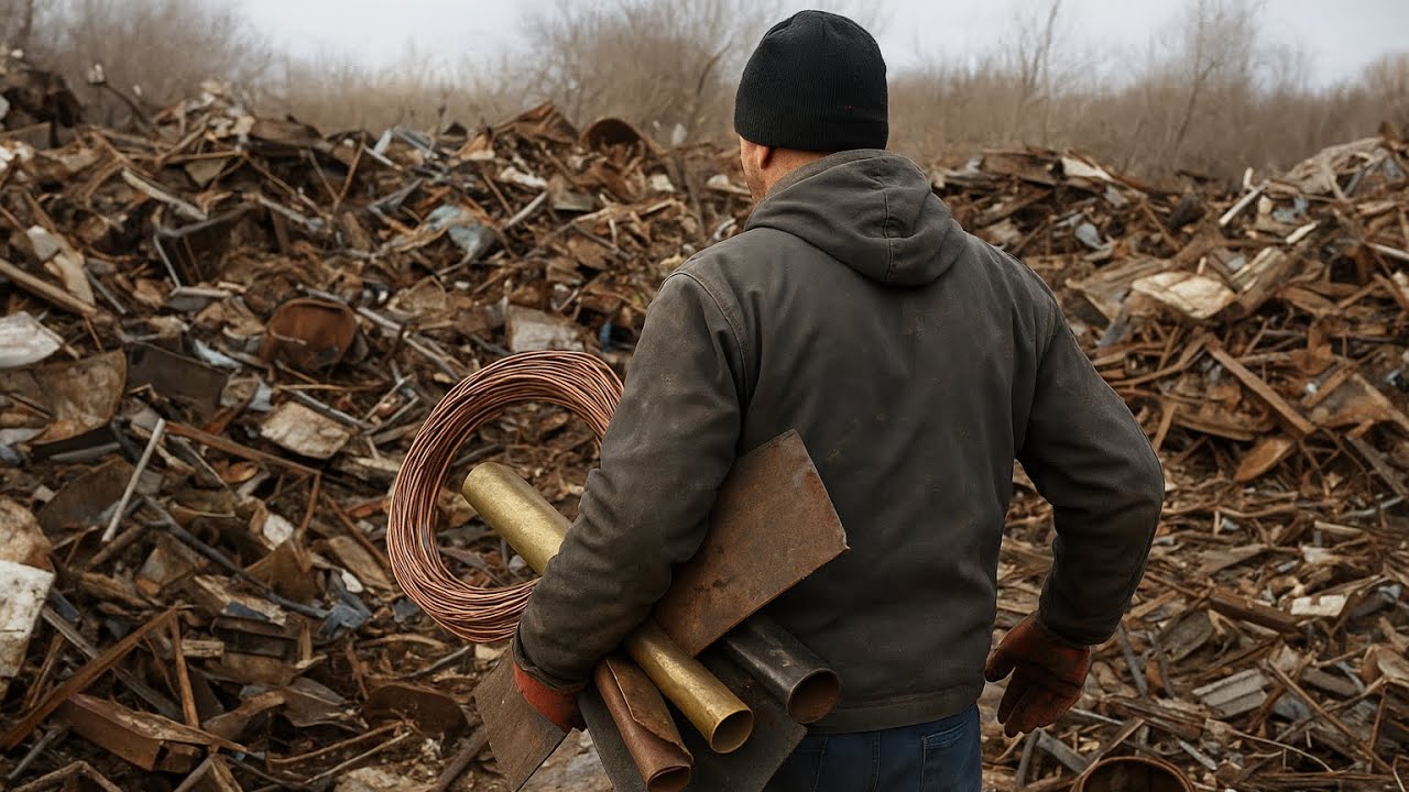 Walking Through the Dump: Collecting Valuable Scrap Metal (Iron, Copper ...