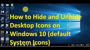 How to Hide and Unhide Desktop Icon on Windows 10 (default System icons)