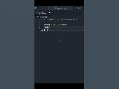 Convert string to title case | #python #pythonprogramming#coding# ...