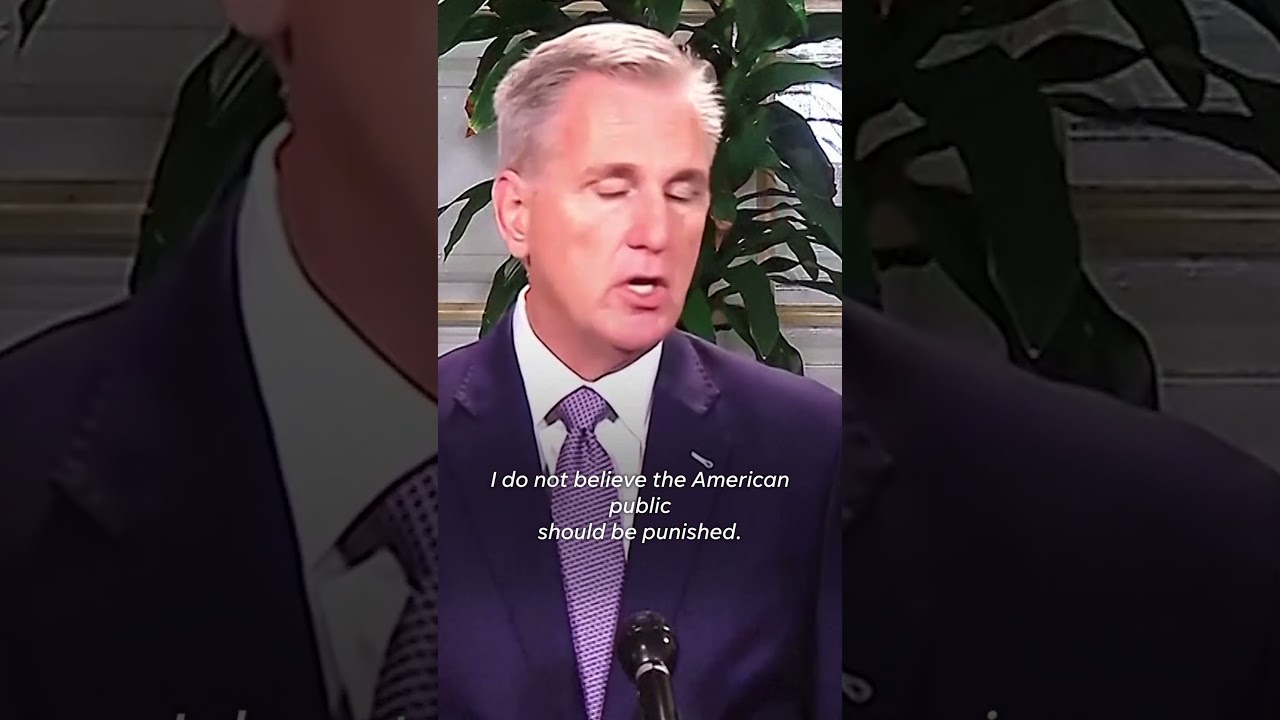 Speaker McCarthy tries to push 45-day funding bill to avoid government shutdown #Shorts