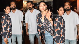Newly Married Couple 🤩 KL RAHUL & ATHIYA SHETTY Spotted in Bandra for Post Dinner Brunch 💕📸 screenshot 5
