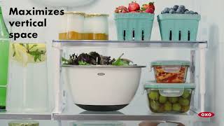 Add More Space to Your Refrigerator with OXO's Adjustable Shelf Riser