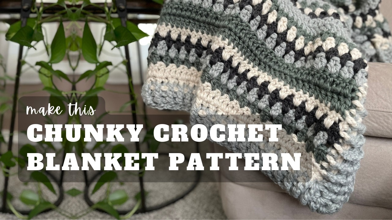 Chunky Crochet Blanket Pattern | Easy Super Chunky Timberline Throw