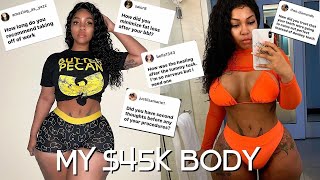 SPENT $45,000 ON MY BODY | SURGERY Q&A | Gina Jyneen