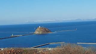 室蘭市 時計メガネ店 室蘭港より白鳥大橋と秀麗な羊蹄山を望む