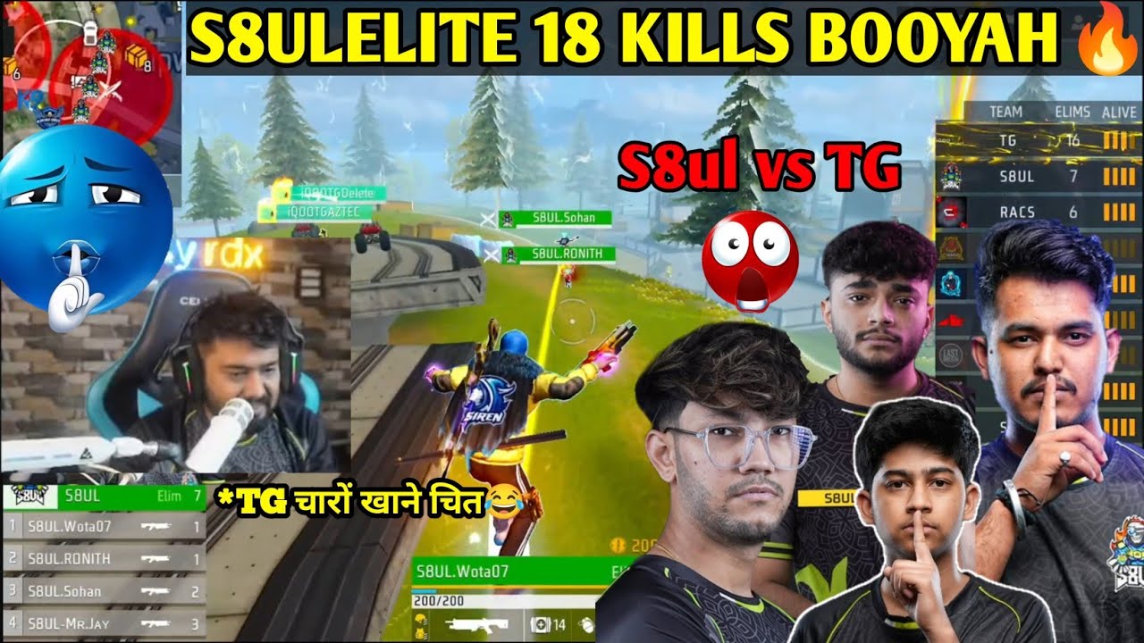 S8ulElite vs Total Gaming 😱|| S8ulElite 18 kills booyah 🔥 