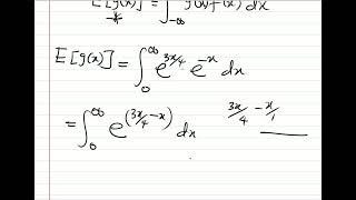 Example 4 If x has the probability density function. Find the expected value of the random variable
