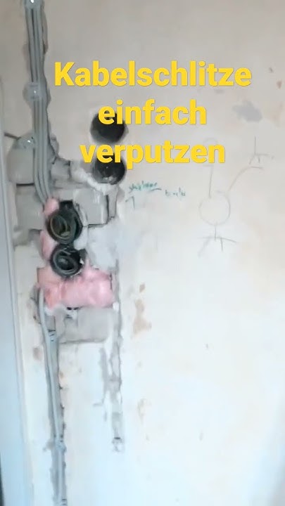 Kabelschlitze verputzen / Kabelschlitze schließen / Mehr INFOS in der ...
